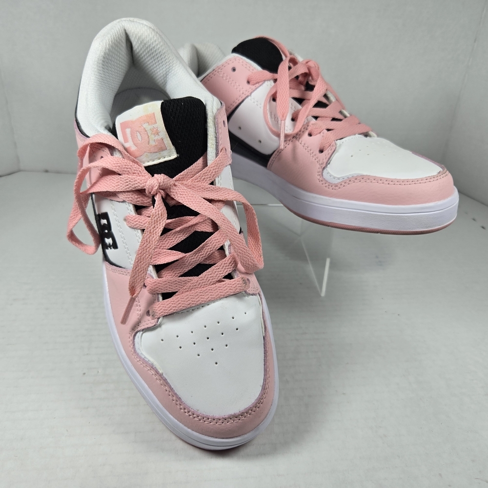 DC CURE White, Black, Hot Coral Colorway Women's Sneakers Size EU 39 US 8